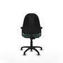 PIQUERAS Y CRESPO Chaise de bureau Algarra, vert bouteille, accoudoirs 2D