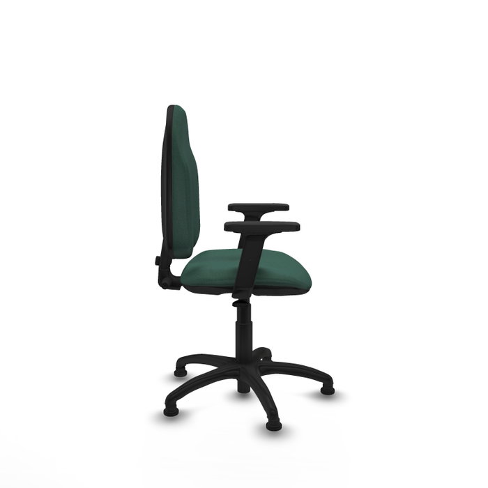 PIQUERAS Y CRESPO Chaise de bureau Algarra, vert bouteille, accoudoirs 2D