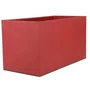 Riviera Jardinière rectangulaire en plastique recyclable, système de rétention d'eau, 85 litres, dimensions 79 x 39.5 x 44.5 cm, couleur rouge