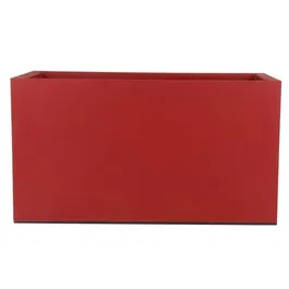 Riviera Jardinière rectangulaire en plastique recyclable, système de rétention d'eau, 85 litres, dimensions 79 x 39.5 x 44.5 cm, couleur rouge