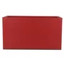 Riviera Jardinière rectangulaire en plastique recyclable, système de rétention d'eau, 85 litres, dimensions 79 x 39.5 x 44.5 cm, couleur rouge