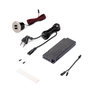 Emuca Kit de connecteurs de charge USB Plugy, 2 ports USB Type A, Gris métallisé