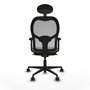 Piqueras y Crespo 2D036N1 Chaise de Bureau avec Appui-tête Vert Olive