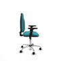 PIQUERAS Y CRESPO Chaise de bureau Algarra, tissu turquoise, accoudoirs 2D