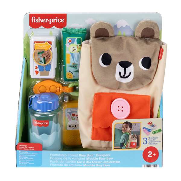Fisher-Price Busy Bea - Mochila Bosque de la Amistad - Sac à dos enfant - 28x8x29 cm - Dès 18 mois Fisher-Price Busy Bea - Mochila Bosque de la Amistad - Sac à dos enfant - 28x8x29 cm - Dès 18 mois