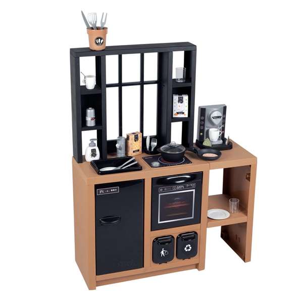Smoby Cuisine Loft avec 32 accessoires, design industriel
