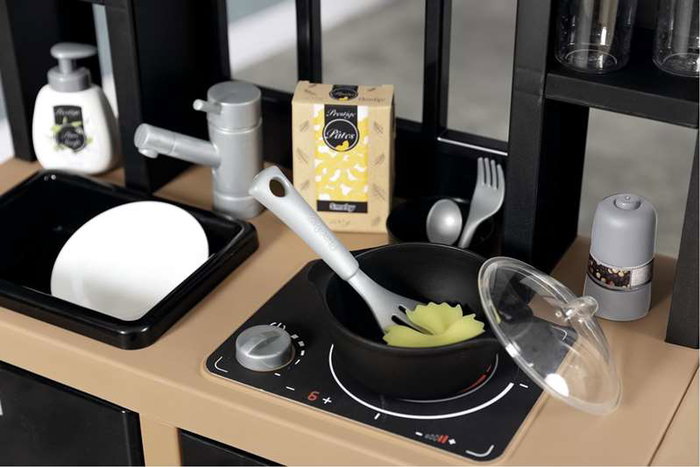 Smoby Cuisine Loft avec 32 accessoires, design industriel