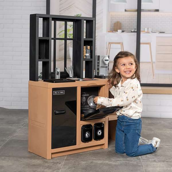 Smoby Cuisine Loft avec 32 accessoires, design industriel