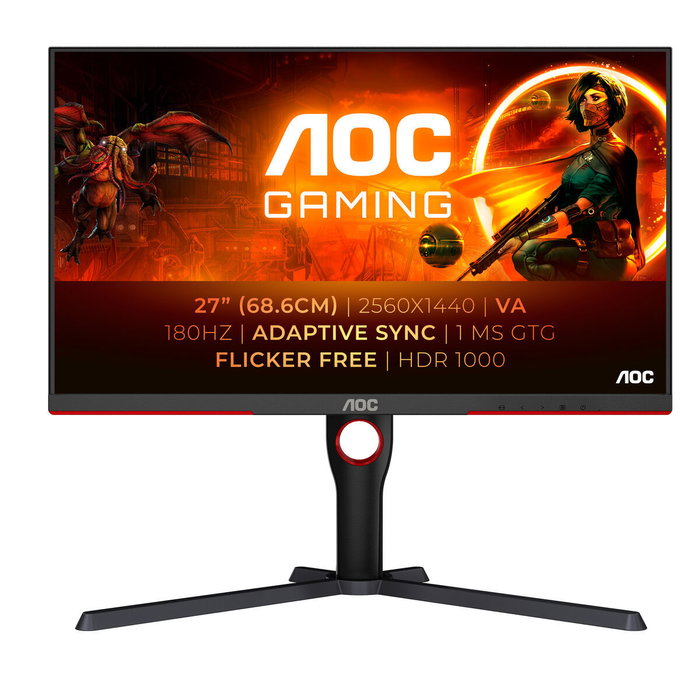 AOC Q27G3XMN Écran Gaming 27 pouces QHD MiniLED 180Hz Noir