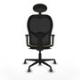 Piqueras y Crespo Chaise de Bureau avec Appui-tête Jorquera 1D036G1 Crème
