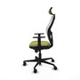 Piqueras y Crespo Chaise de Bureau Jorquera Vert Olive et Blanc