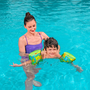 Bestway 32183 Manguitos Gonflables Tissu Doux Sécurité Bébé Couleur Assortie UPF 50+ 38x16,5 cm 3-6 Ans Plage et Piscine
