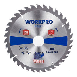 Workpro Disque de scie circulaire TCT Profi, Ø185 x 30 mm, 36 dents, pour bois et MDF