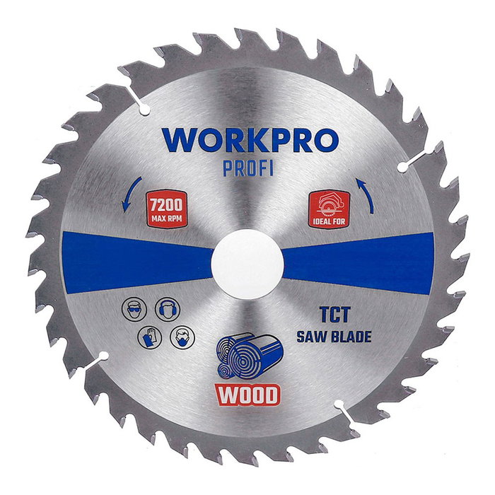 Workpro Disque de scie circulaire TCT profi ø185 x 30 mm, 36 dents Workpro Disque de scie circulaire TCT profi ø185 x 30 mm, 36 dents