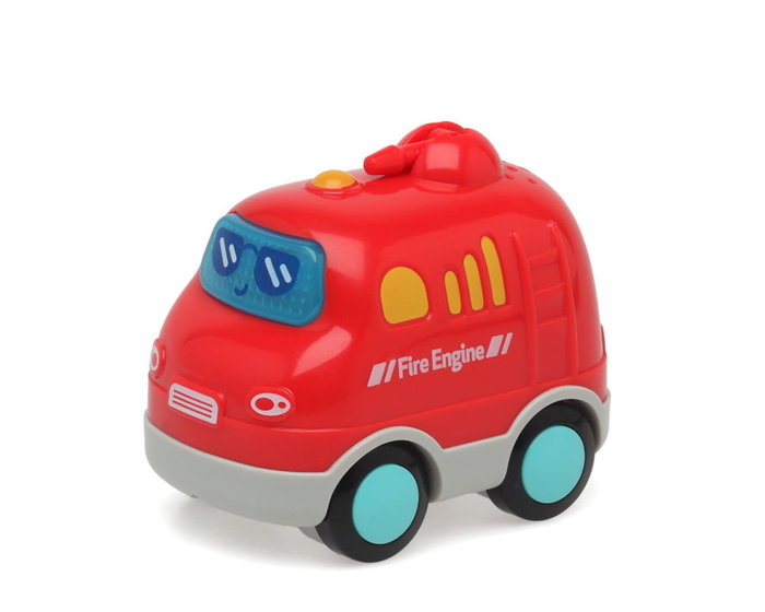 KioKids - Camion de pompiers jouet avec lumière et son - 23 mélodies - Développe la motricité - Jouet à tirer - Pour bébé +12 mois - Rouge KioKids - Camion de pompiers jouet avec lumière et son - 23 mélodies - Développe la motricité - Jouet à tirer - Pour bébé +12 mois - Rouge