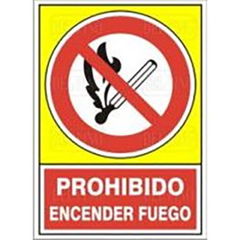 DUVER Panneau de sécurité Prohibido Encender Fuego 420x297 mm
