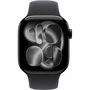 Apple Watch Series 11 GPS + Cellular - Boîtier en Aluminium Noir de Jais 42mm avec Bracelet Sport Noir (Taille M/L)