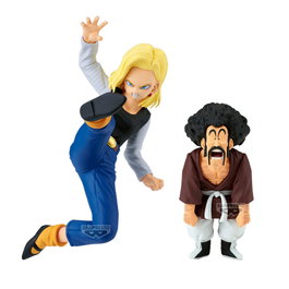 Banpresto Set de 2 figurines Match Makers Android 18 vs Mr. Satan (Mighty Mask) Dragon Ball Z