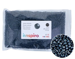 Innspiro Rocaille en verre ronde éclat métallique irisé titane 2,3 mm 500g