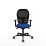 Piqueras y Crespo Chaise de Bureau Jorquera Bleu et Noir