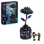 LEGO 76784 Fleur Artificielle Dahlia Noir avec Vase Mini Serre et 2 Mini-Poupées - Set de Construction Mercredi pour Enfants Dès 9 Ans