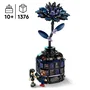 LEGO 76784 Fleur Artificielle Dahlia Noir avec Vase Mini Serre et 2 Mini-Poupées - Set de Construction Mercredi pour Enfants Dès 9 Ans