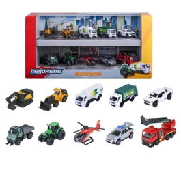 Smoby Coffret Cadeau 10 Véhicules City - Voitures de ville métal 1/64