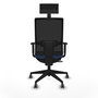 Piqueras y Crespo Chaise de Bureau Horna avec Appui-tête, Bleu Marine