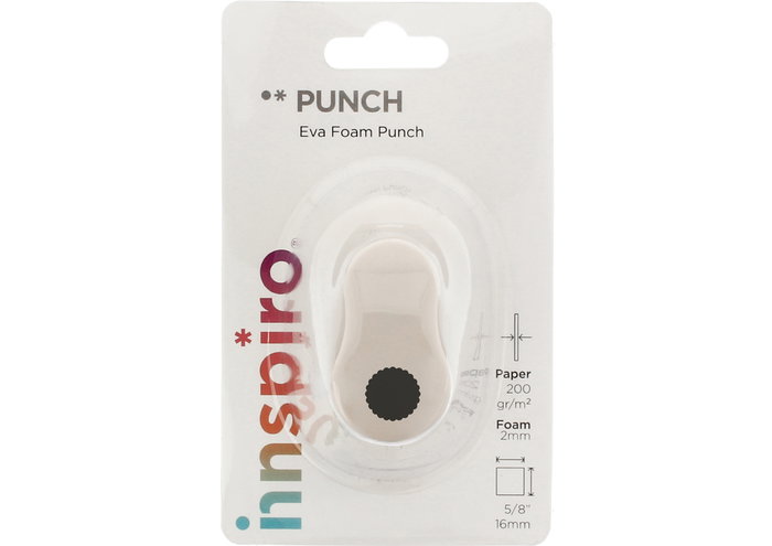Innspiro Perforatrice de formes Eva Foam Punch cercle festonné 16mm