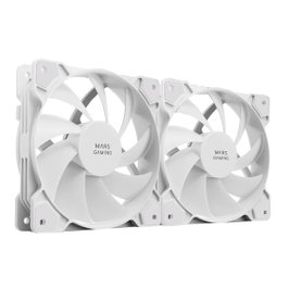 Mars Gaming Ventilateur boîtier MF-PROX2 Blanc 120mm Silencieux 12dB Connectique Molex 4Pin / 3Pin