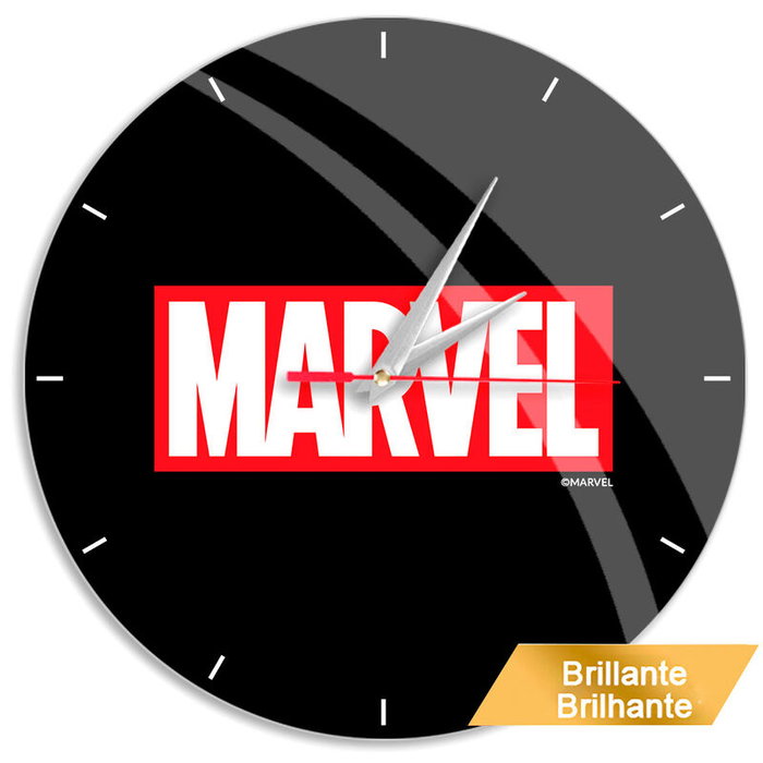 ERT GROUP Horloge Murale Marvel avec Cadran Réfléchissant 30,5 cm - Mécanisme Silencieux, Aiguilles en Métal - Fonctionne sur Pile AA ERT GROUP Horloge Murale Marvel avec Cadran Réfléchissant 30,5 cm - Mécanisme Silencieux, Aiguilles en Métal - Fonctionne sur Pile AA