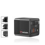 Verbatim Chargeur 65W 2 Ports avec Câble Rétractable - Black