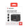 Verbatim Chargeur 65W 2 Ports avec Câble Rétractable - Black