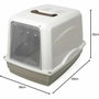Aime Maison de toilette Vicky pour Chat, Beige et taupe