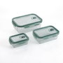 Quid Set 3 Récipients Hermétiques en Verre Minimal 1800 ml - 800 ml - 330 ml