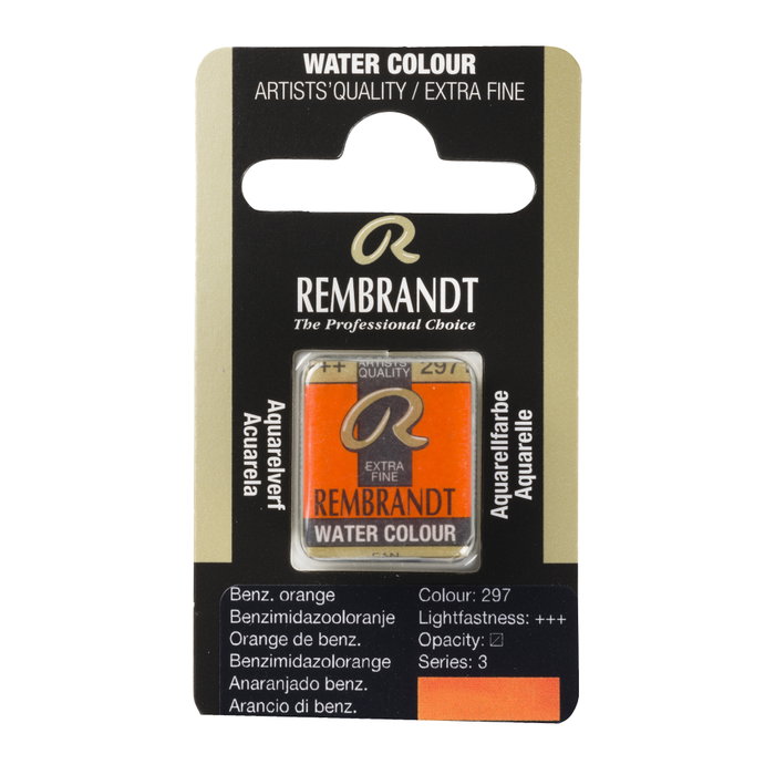 Rembrandt Aquarelle en Pastille Orange Benzimidazol 297 Rembrandt Aquarelle en Pastille Orange Benzimidazol 297