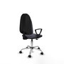 PIQUERAS Y CRESPO Chaise de bureau Algarra, tissu gris foncé, base chromée