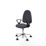 PIQUERAS Y CRESPO Chaise de bureau Algarra, tissu gris foncé, base chromée