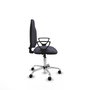 PIQUERAS Y CRESPO Chaise de bureau Algarra, tissu gris foncé, base chromée