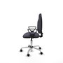 PIQUERAS Y CRESPO Chaise de bureau Algarra, tissu gris foncé, base chromée