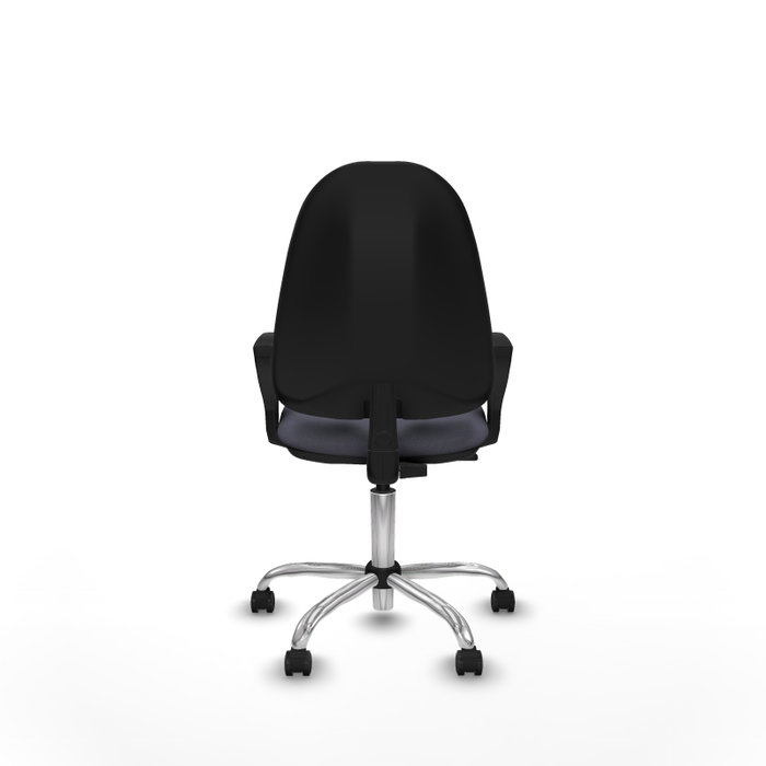 PIQUERAS Y CRESPO Chaise de bureau Algarra, tissu gris foncé, base chromée