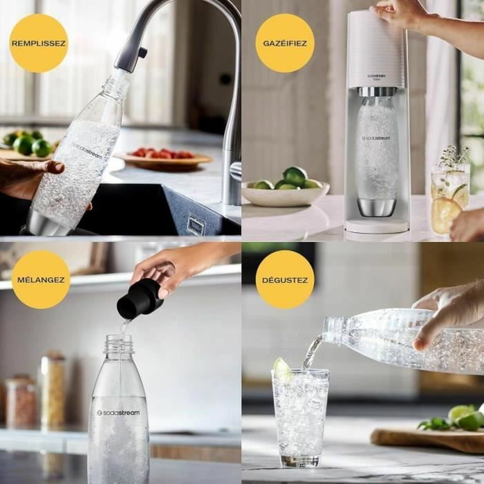 Sodastream Bouteille Fuse Métal 1L Compatible Lave-vaisselle