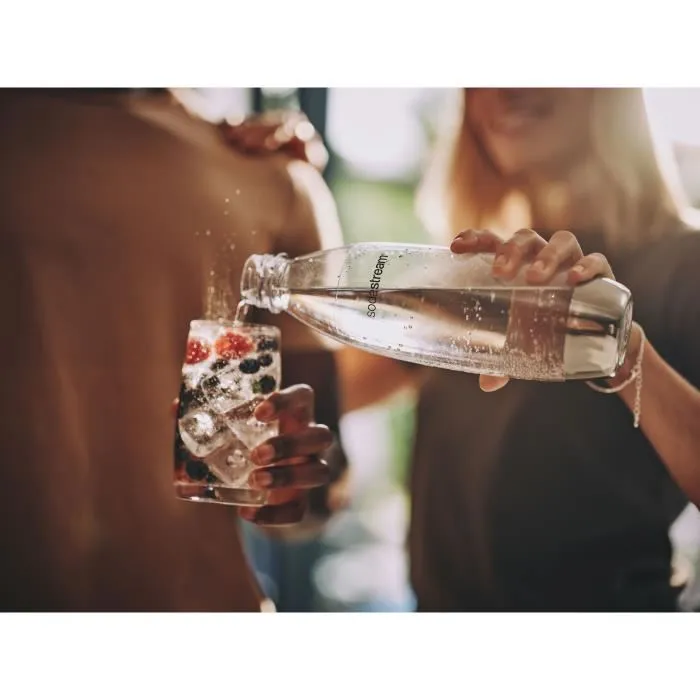 Sodastream - Bouteille en métal Fuse 1L - Compatible lave-vaisselle pour machine à soda