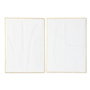Home ESPRIT Décoration murale Abstrait Blanc Doré (2 Unités)