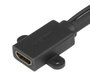 Vivolink Câble HDMI 2.0 Pro 5 m Haute Vitesse 18 Gbit/s, 4K 60Hz HDR, HDCP 2.2, ARC, Ethernet, avec Alimentation USB et Connecteur Femelle à Oreilles de Montage
