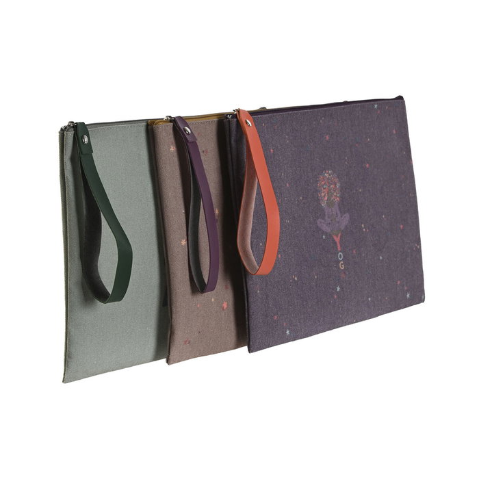 Trousse de toilette DKD Home Decor Marron Vert Bordeaux (3 Unités)