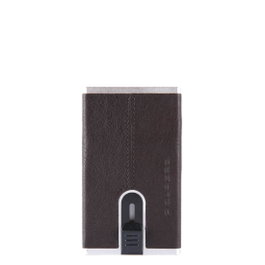 Piquadro Black Square Porte-cartes en cuir Marron