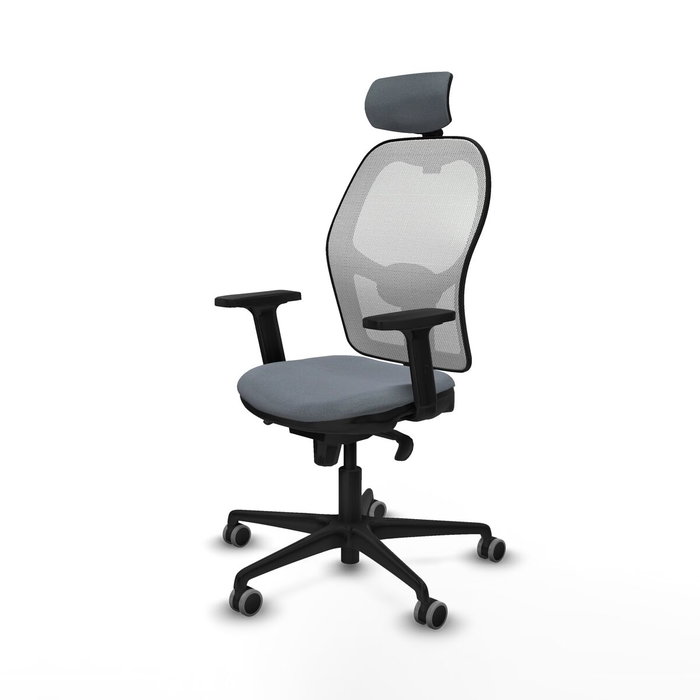 Piqueras y Crespo Chaise de Bureau 2D036G2 Gris avec Appui-tête
