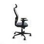 Piqueras y Crespo Chaise de Bureau 2D036G2 Gris avec Appui-tête