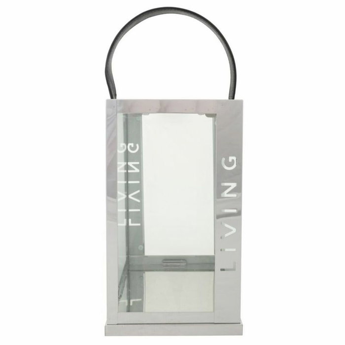 Lanterne Alexandra House Living Argent verre Acier inoxydable 18 x 30 x 18 cm